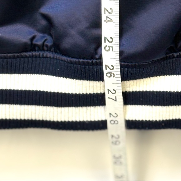 H&M Cleveland Blue Varsity Bomber Jacket with Red C Patch ~ Like New Excellent - Picture 6 of 9